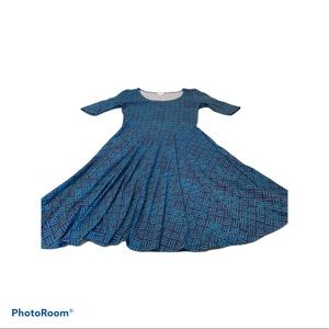 Lula Roe dress excellent condition medium, blue